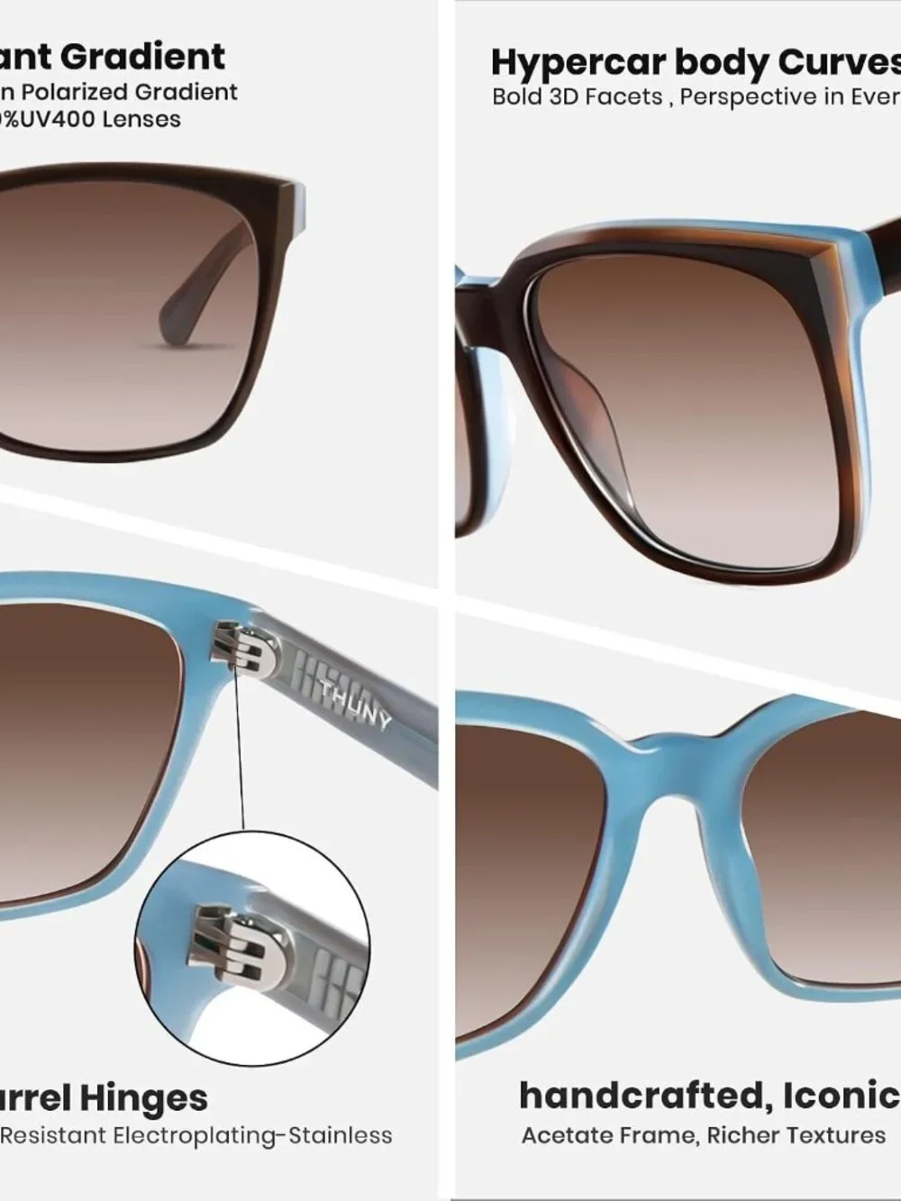Chic Square Polarized Sunglasses with UV400 Protection for Every Adventure